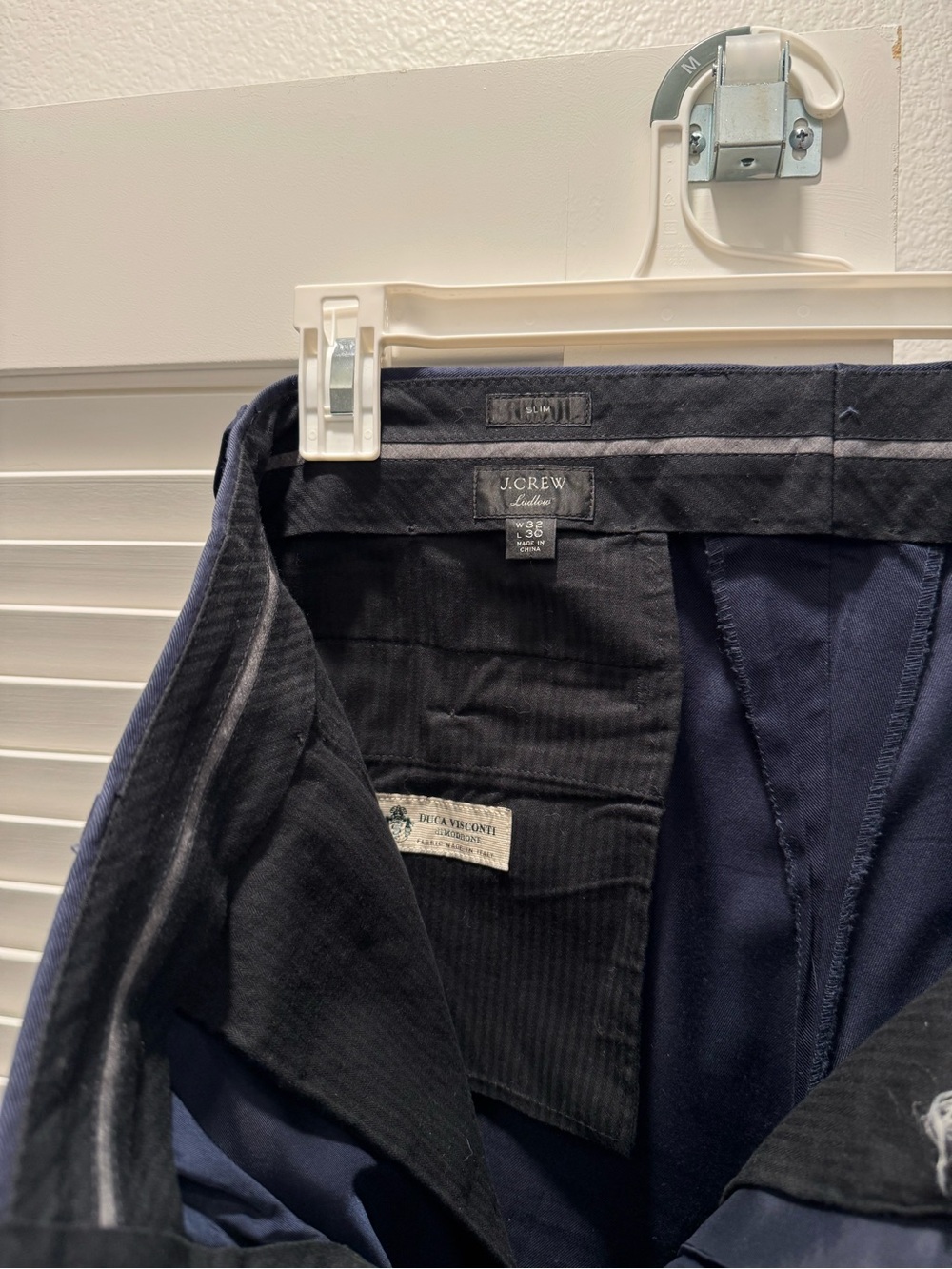 J.Crew Suit and Pants Ludlow 42S W32 30L Loro Piana Blue Peaked Lapel - Picture 8 of 10